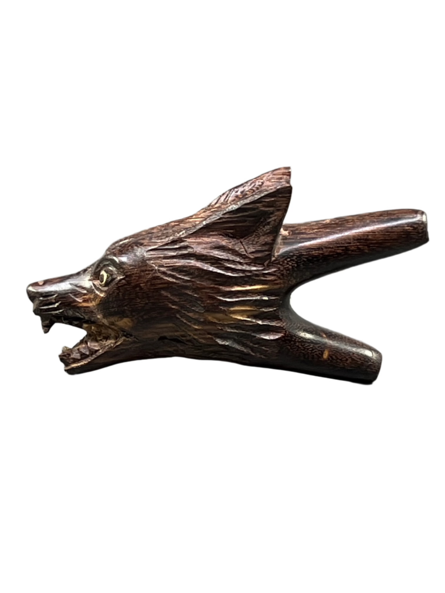 Hand Carved Wolf Kuripe