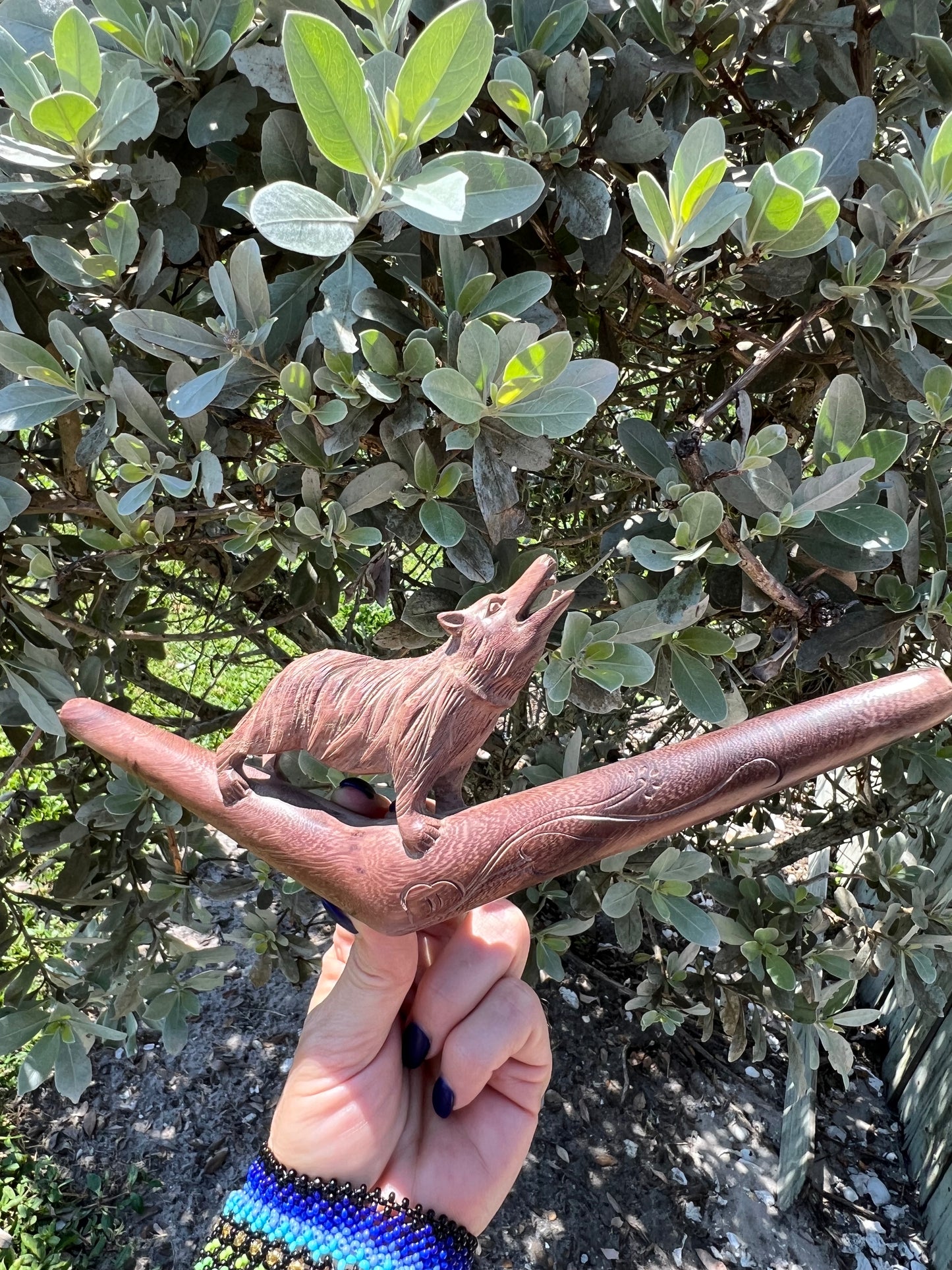 Hand Carved Wolf Tribe Tepi