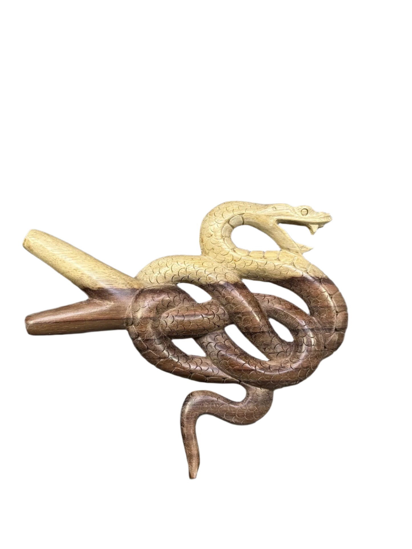 Hand-Carved Serpent Knot Kuripe