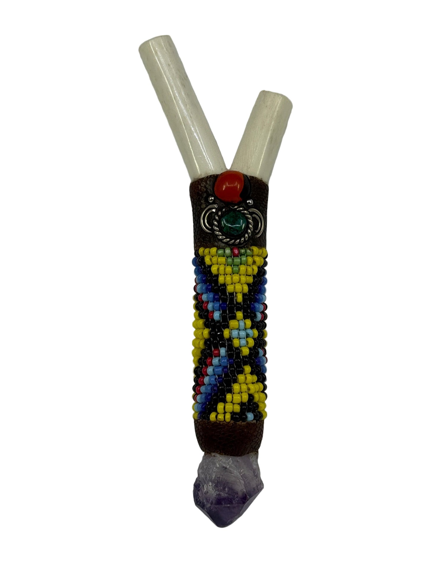 Kuripe with beads and a crystal