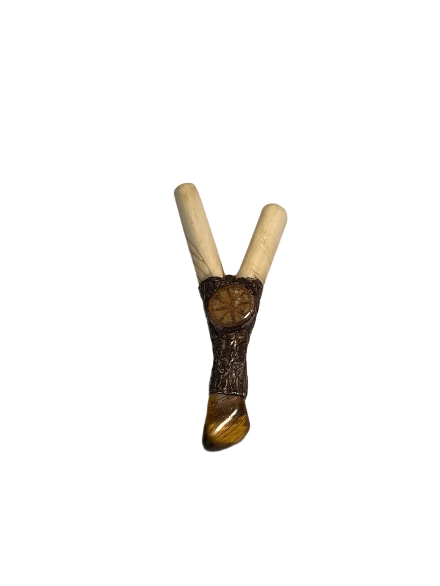 Bone Kuripe with Aya Vine & Stone Accent - Katukina.US KAT6003