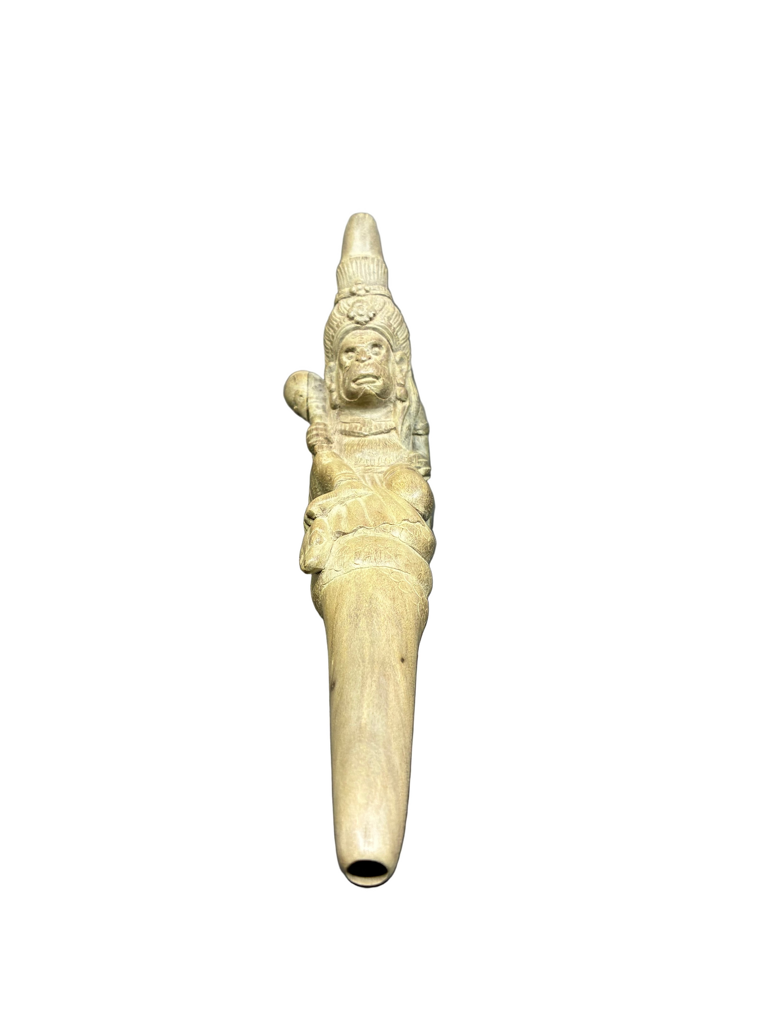 Hand Carved Courageous Hanuman Tepi