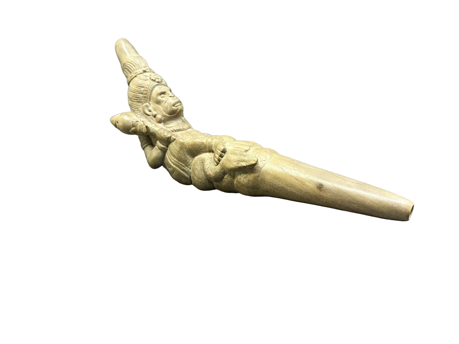 Hand Carved Courageous Hanuman Tepi