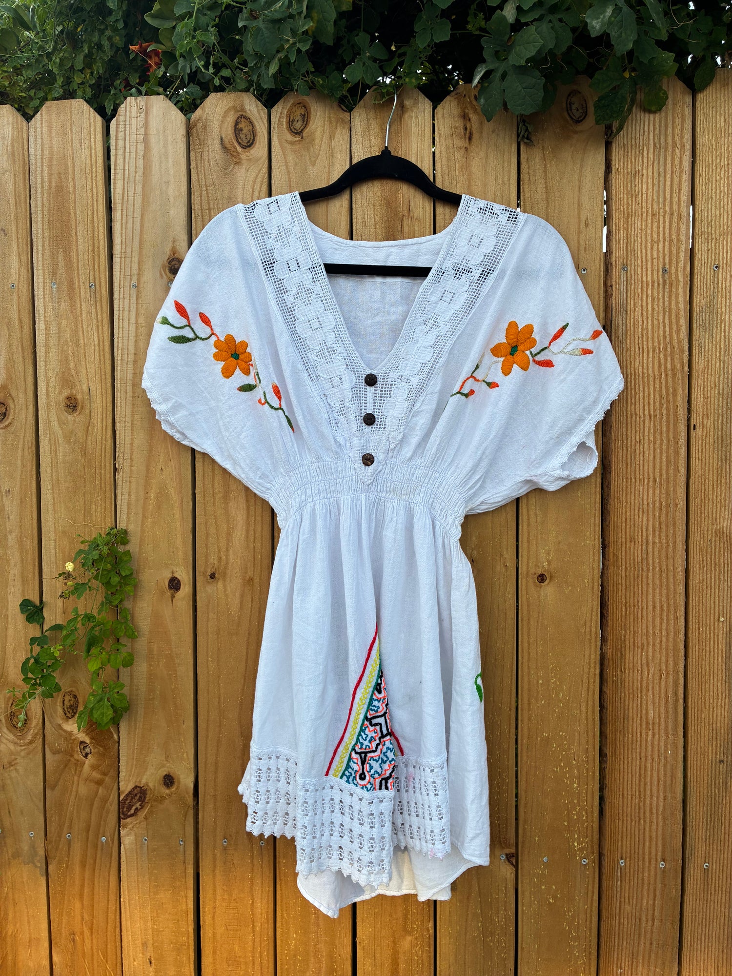 Authentic Shipibo-Conibo Embroidered Tunic