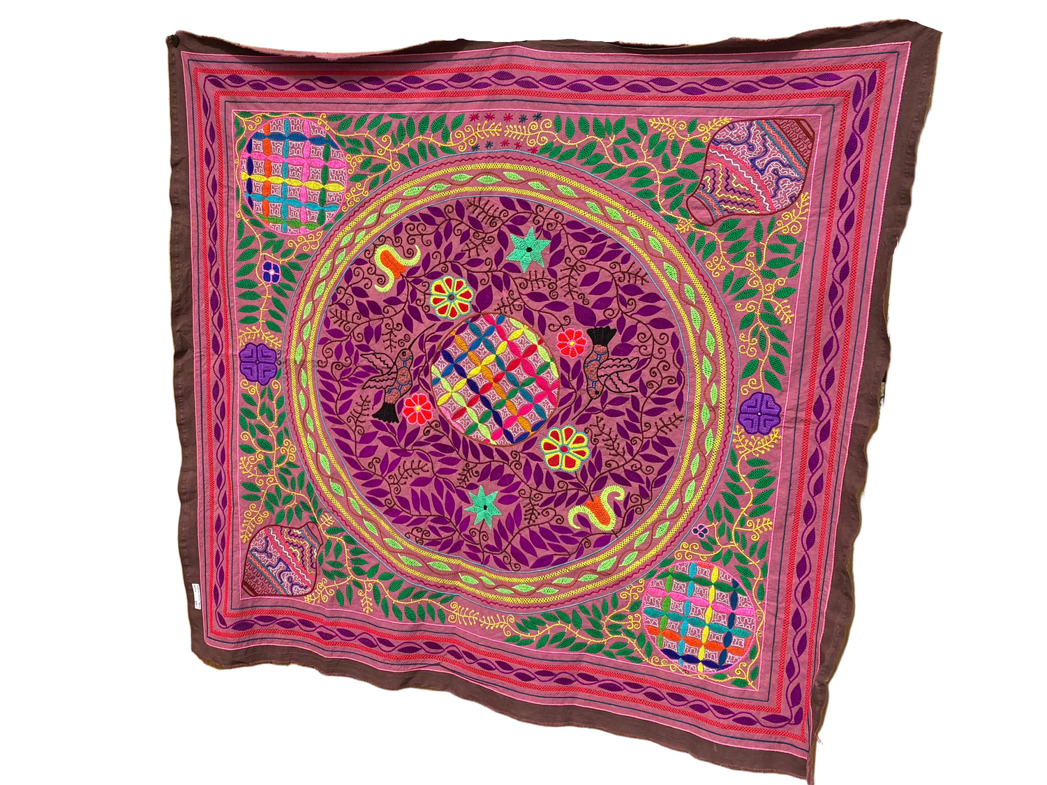 Authentic Shipibo-Conibo Embroidered Tapestry Collection One