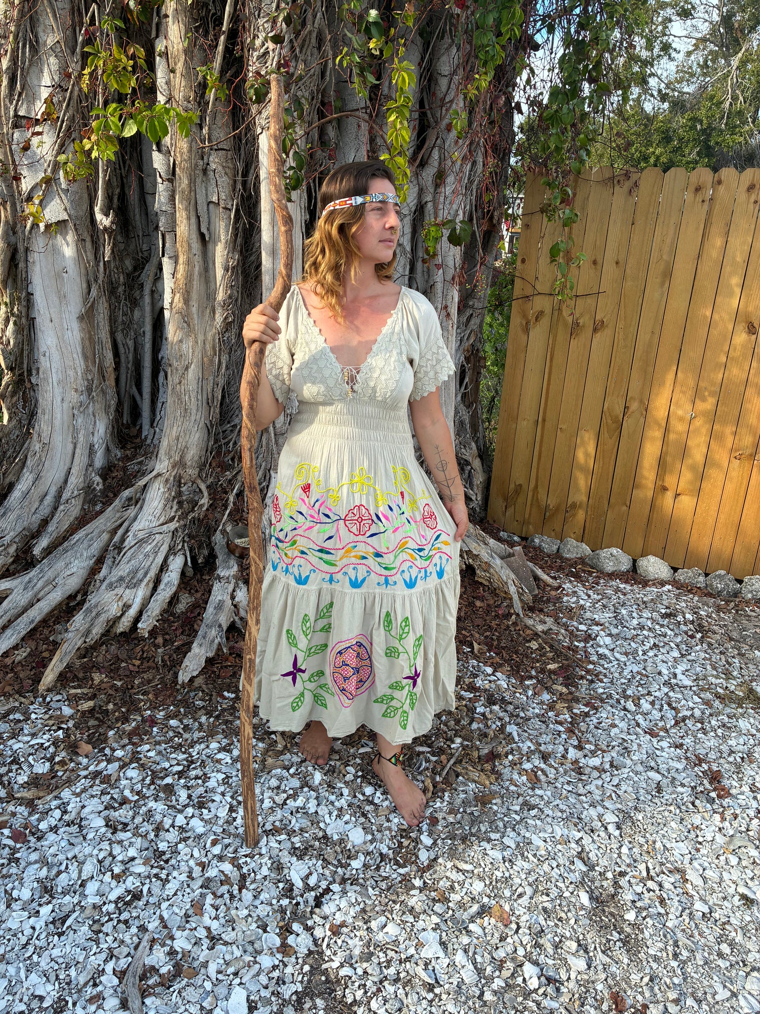 Authentic Shipibo-Conibo Embroidered Dress