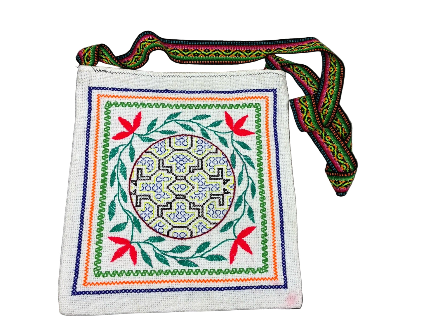 Shipibo-Conibo Hand Embroidered Messenger Bags Collection One