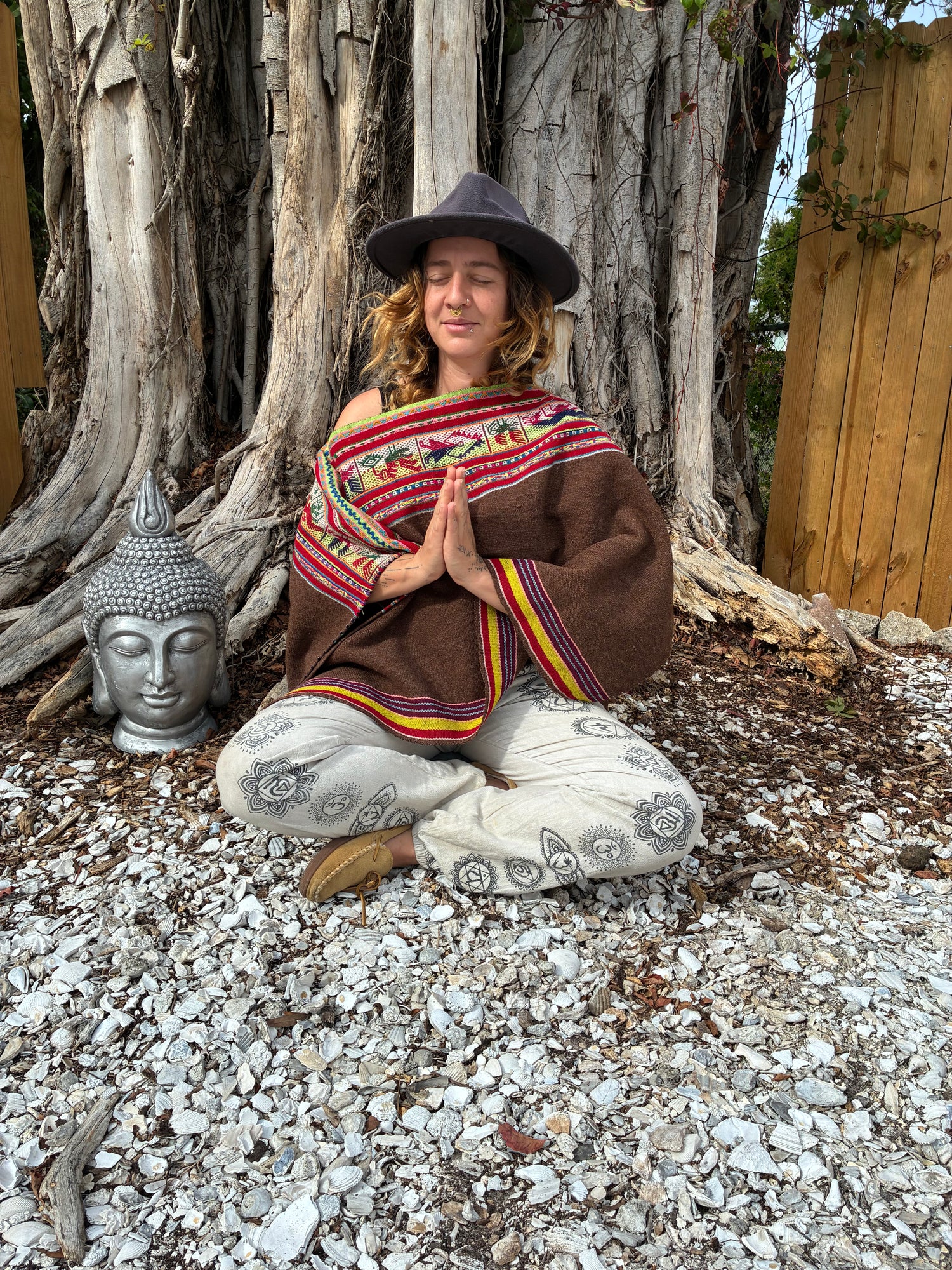 Peruvian Woven Alpaca Wool Poncho