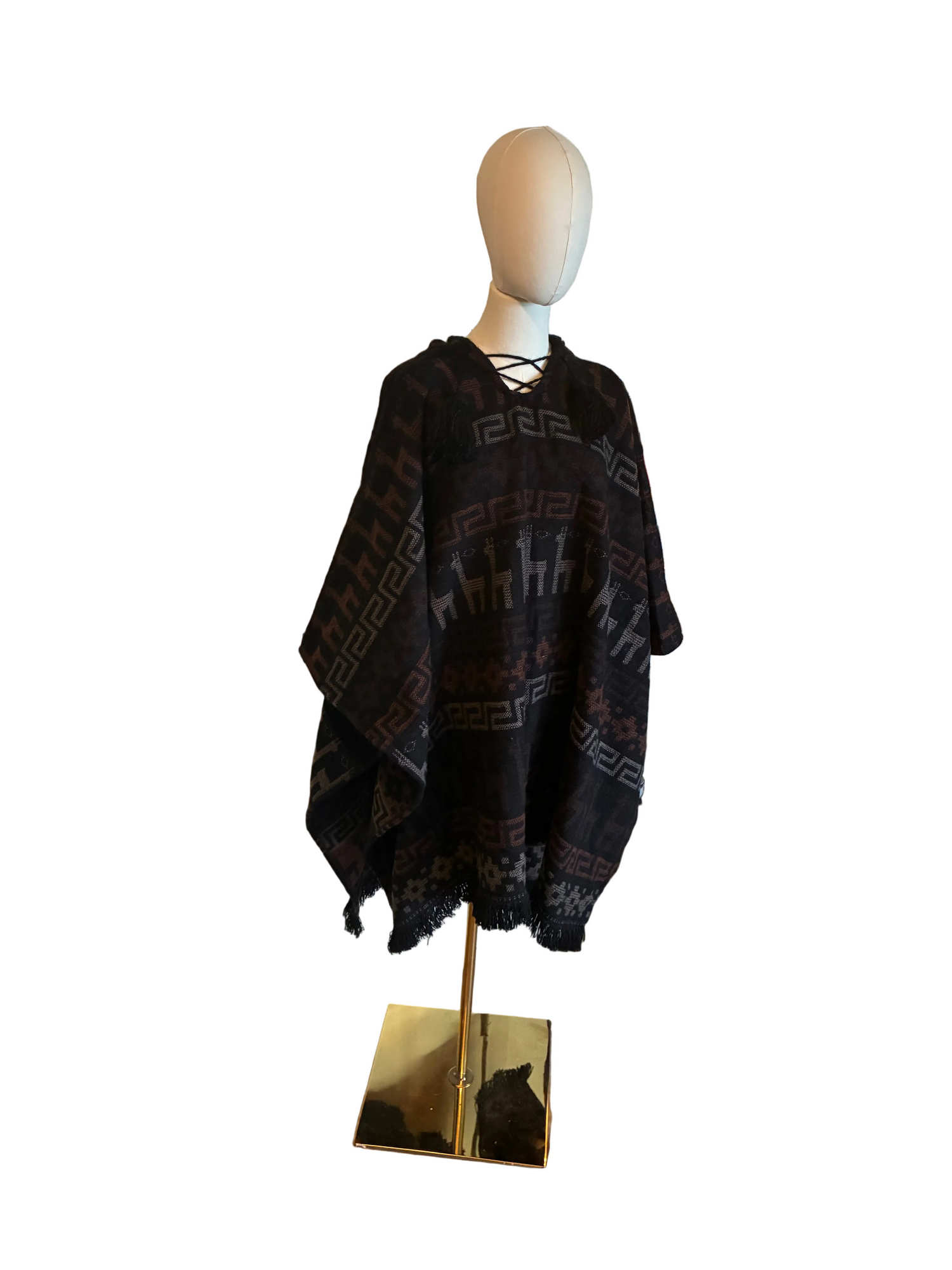 Llama Poncho with Hood