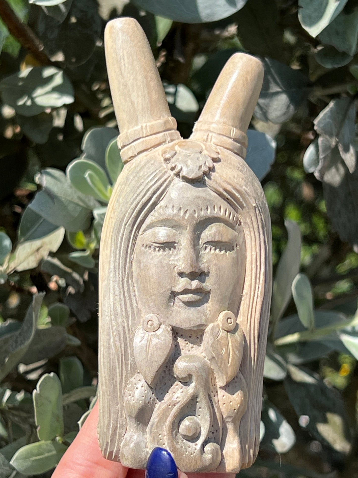 Hand Carved Pachamama Kuripe