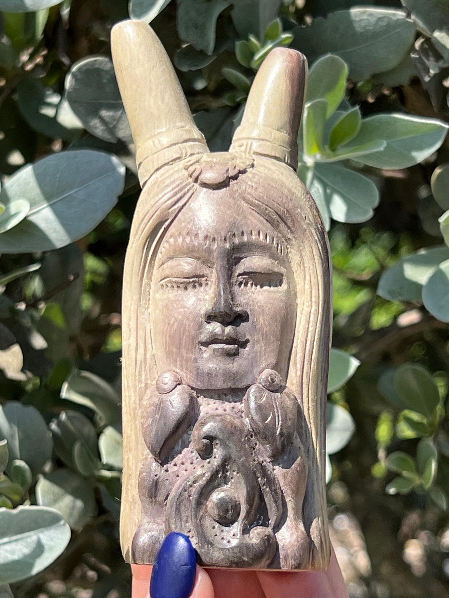 Hand Carved Pachamama Kuripe