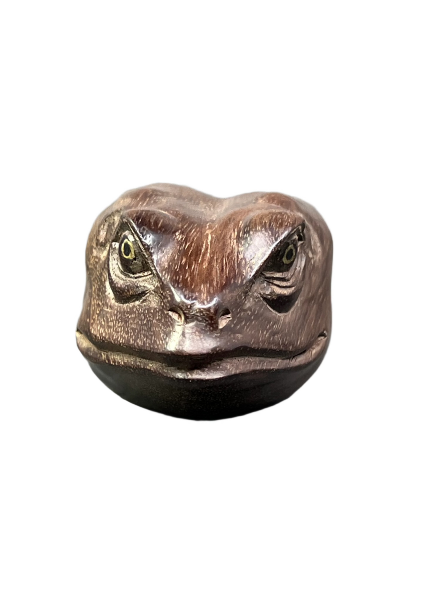 Hand Carved Toad Dome Kuripe