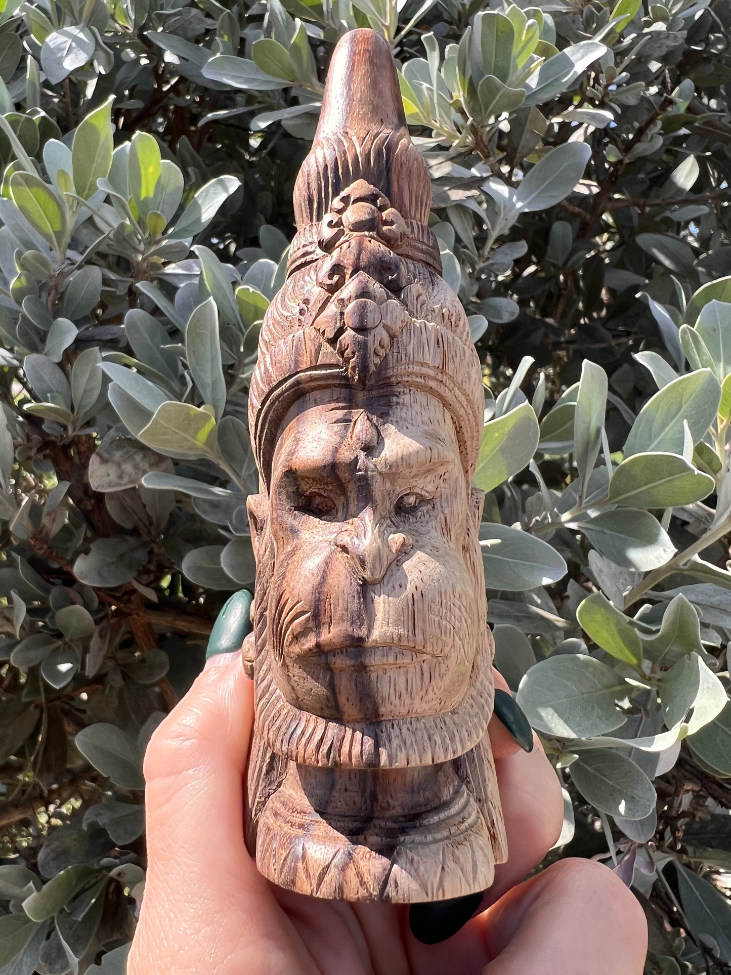 Hand Carved Courageous Hanuman Kuripe
