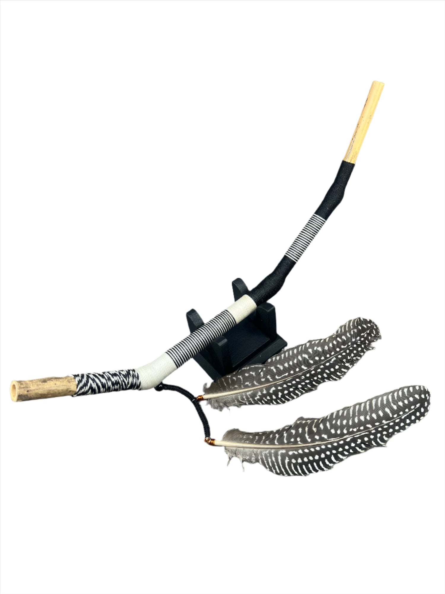 Angola Feathers Black & White Tepi