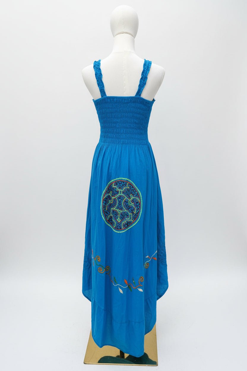Authentic Shipibo - Conibo Embroidered Halter Sundress - Katukina.US KAT6557