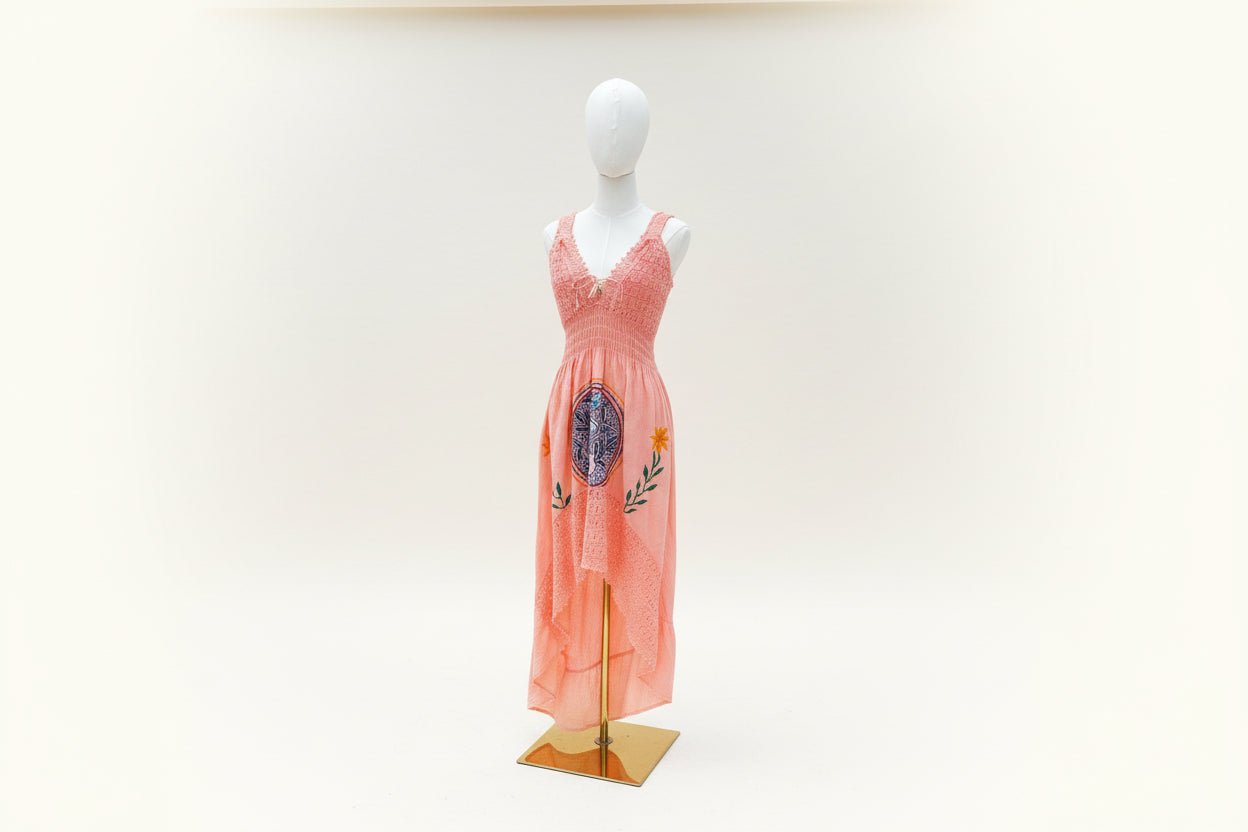 Authentic Shipibo - Conibo Embroidered Halter Sundress - Katukina.US KAT6558