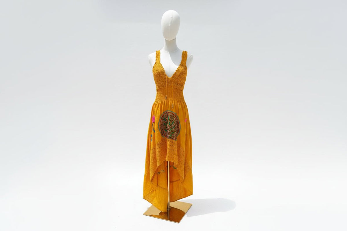 Authentic Shipibo - Conibo Embroidered Halter Sundress - Katukina.US KAT6559