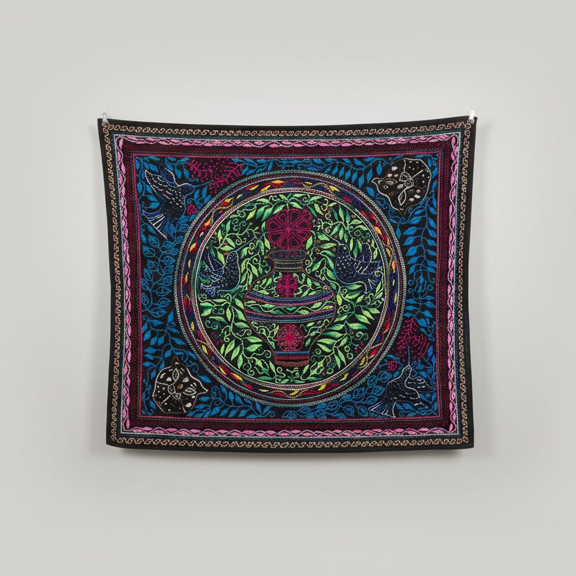 Authentic Shipibo - Conibo Embroidered Tapestry Collection Three - Katukina.US KAT6579