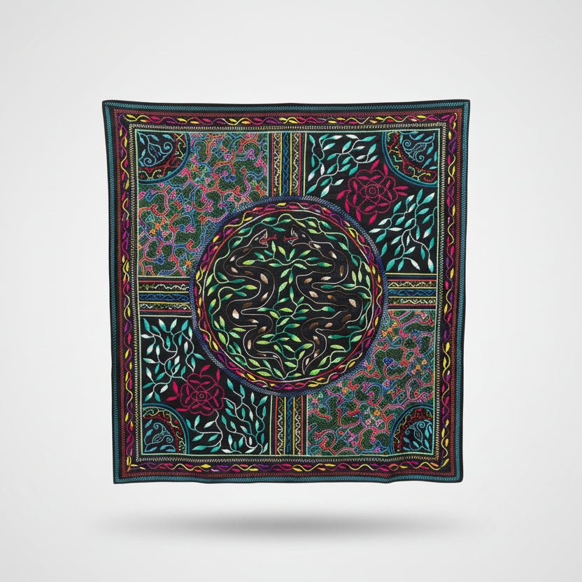 Authentic Shipibo - Conibo Embroidered Tapestry Collection Three - Katukina.US KAT6581