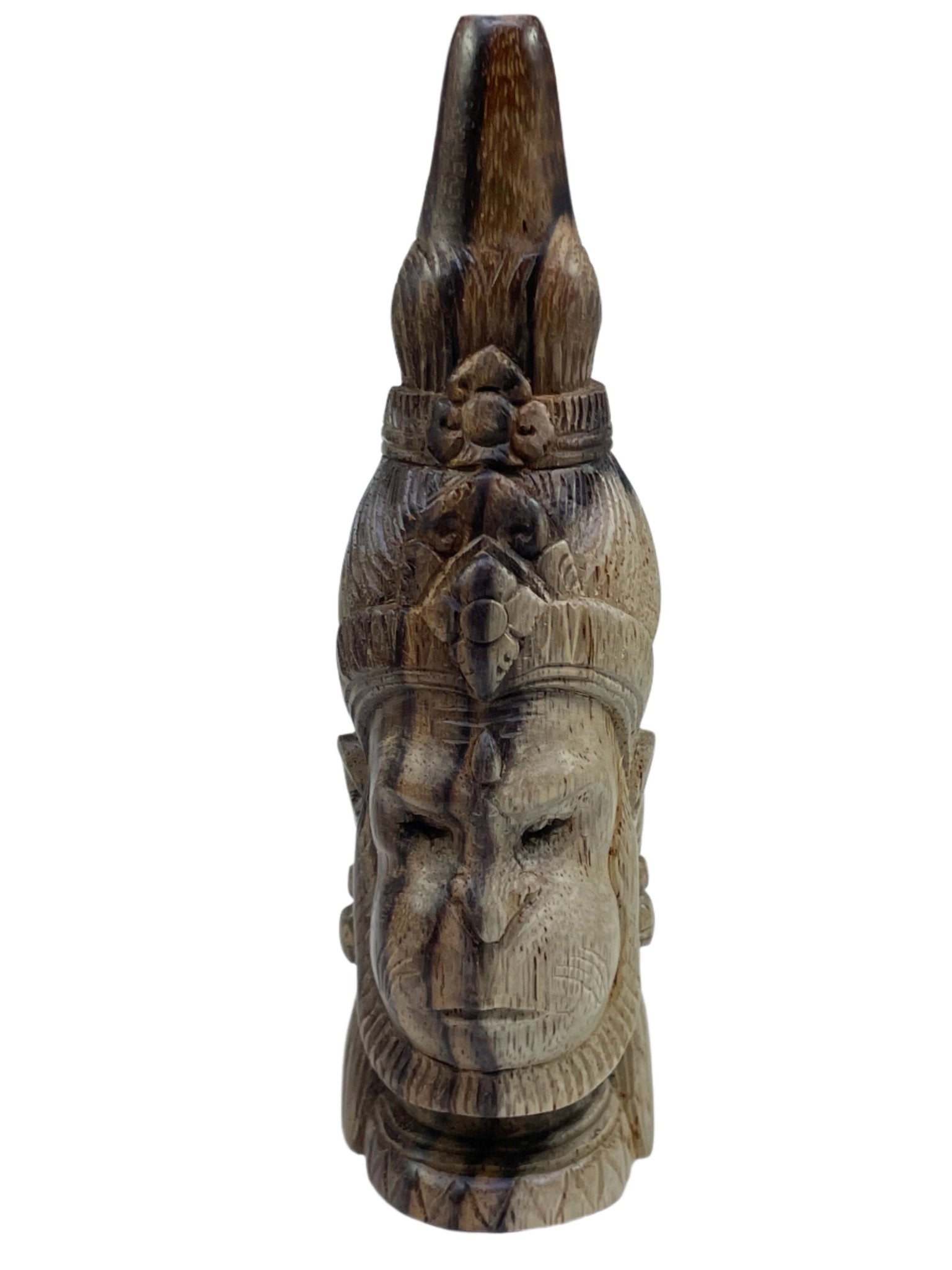 Hand Carved Courageous Hanuman Kuripe - Katukina.US KAT6012