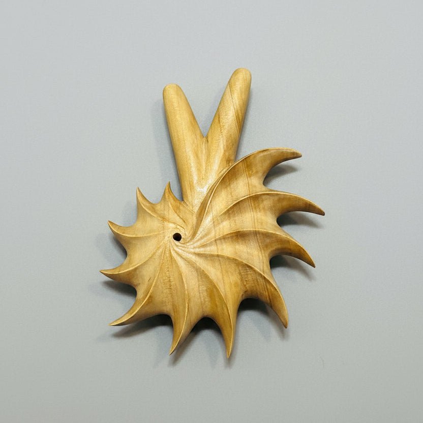 Hand Carved Fibonacci Kuripe - Katukina.US KAT6727