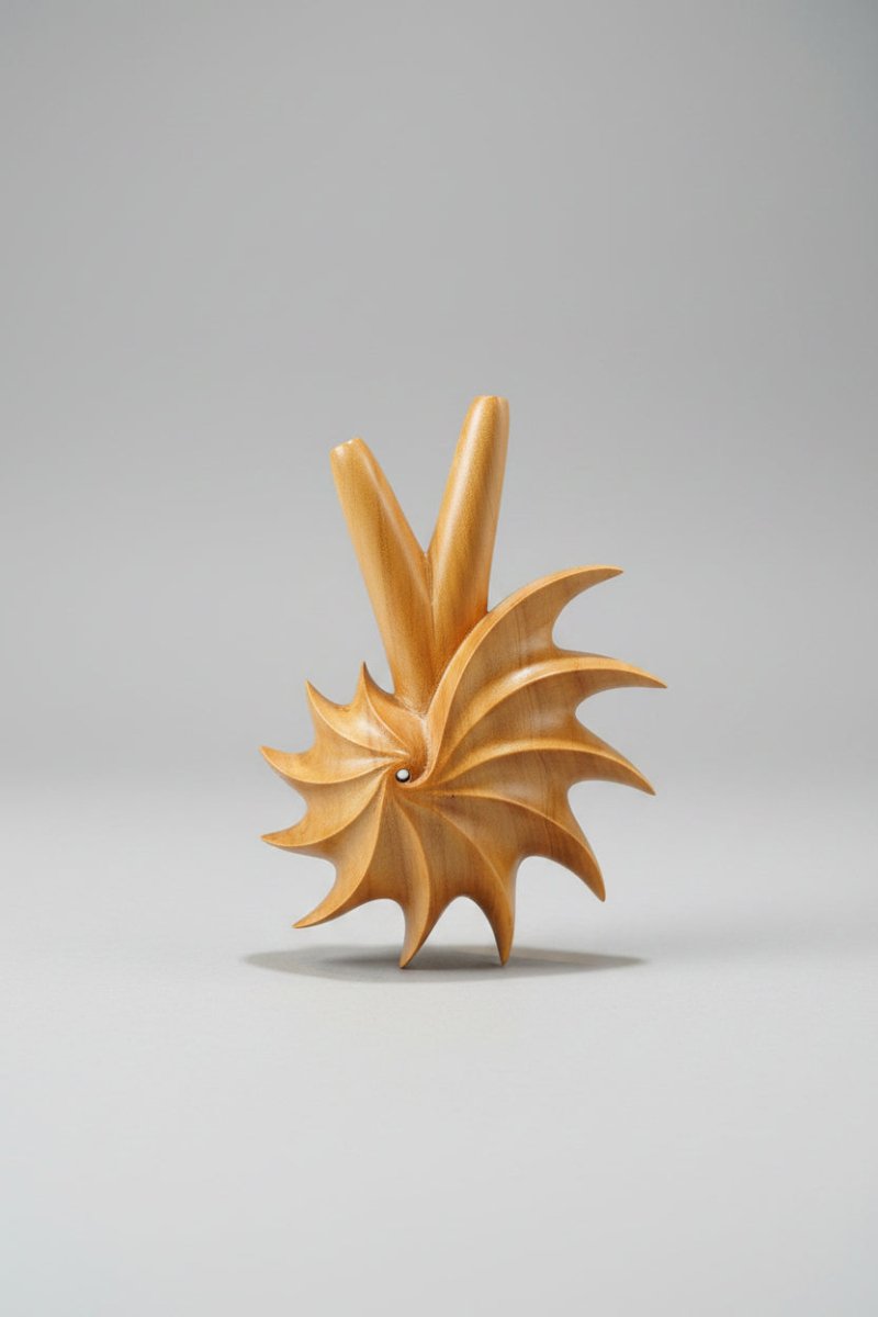 Hand Carved Fibonacci Kuripe - Katukina.US KAT6727