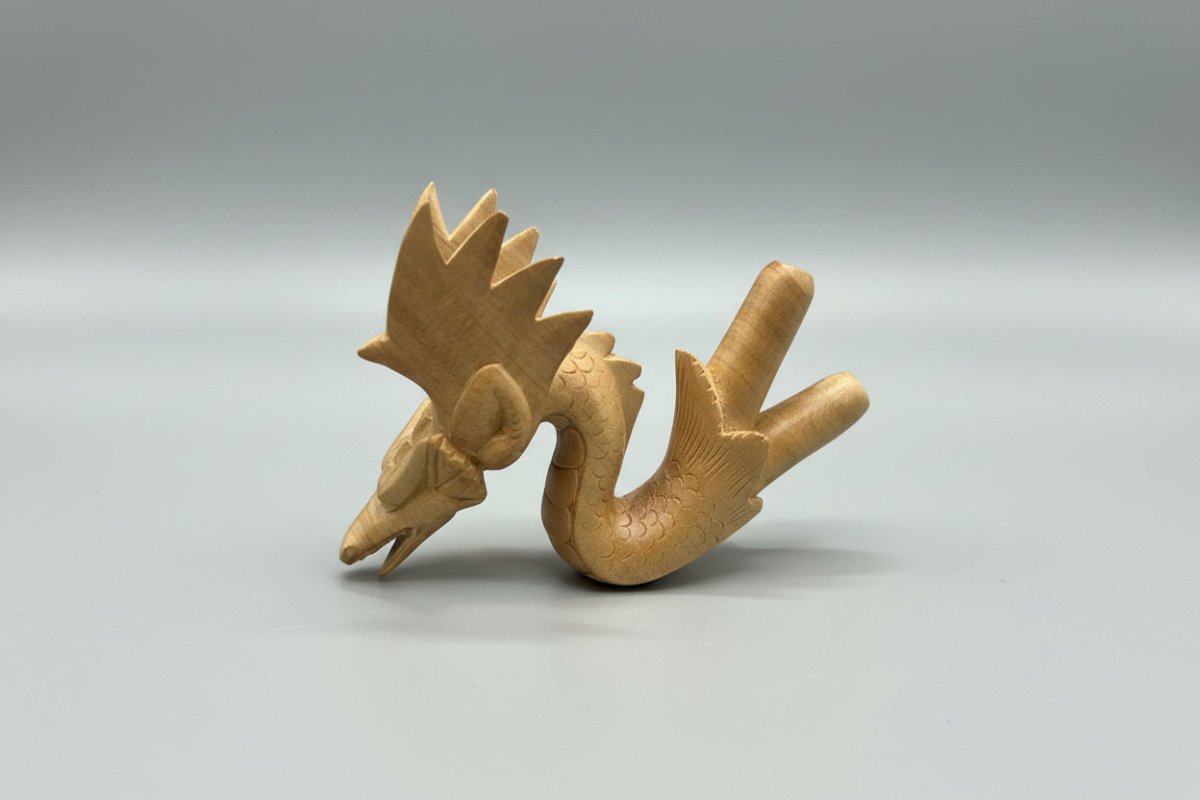 Hand Carved Flying Dragon Kuripe - Katukina.US KAT6725