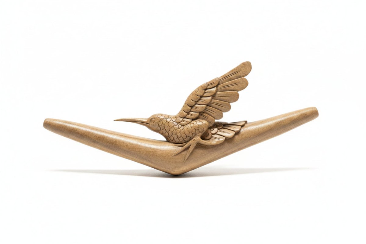 Hand Carved Hovering Hummingbird Tepi - Katukina.US KAT6735