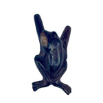 Hand Carved Kambo Frog Kuripe - Katukina KAT1304