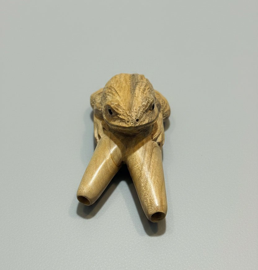 Hand Carved Toad Kuripe - Katukina.US KAT6731