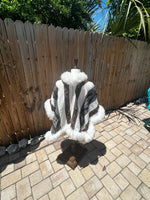 Handwoven Alpaca Fur Trimmed Ruana - Katukina.US KAT6253