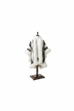 Handwoven Alpaca Fur Trimmed Ruana - Katukina.US KAT6253