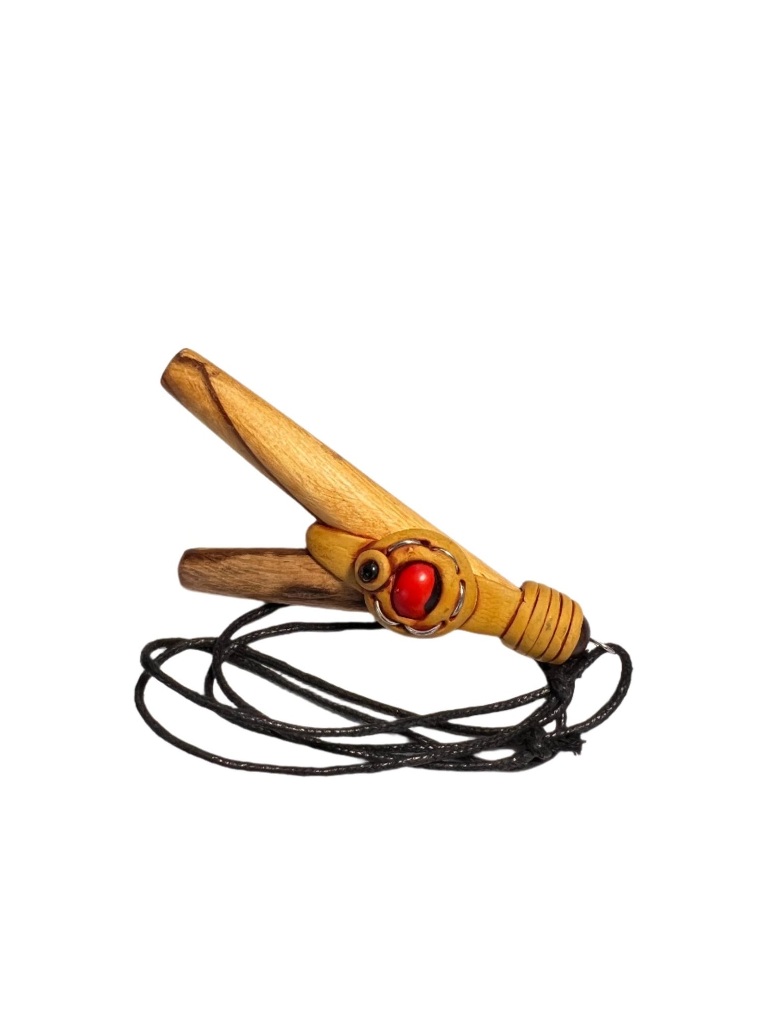 Necklace kuripe ~ Wood with Seed Accents - Katukina.US KAT6006