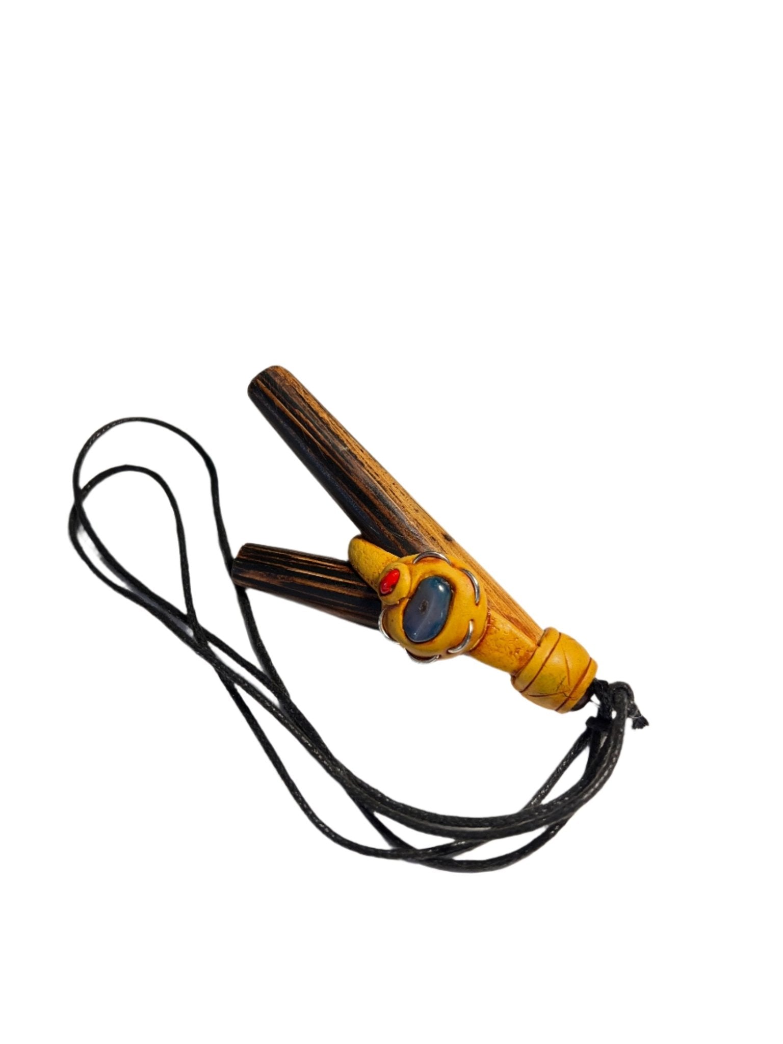 Necklace kuripe ~ Wood with Seed Accents - Katukina.US KAT6006