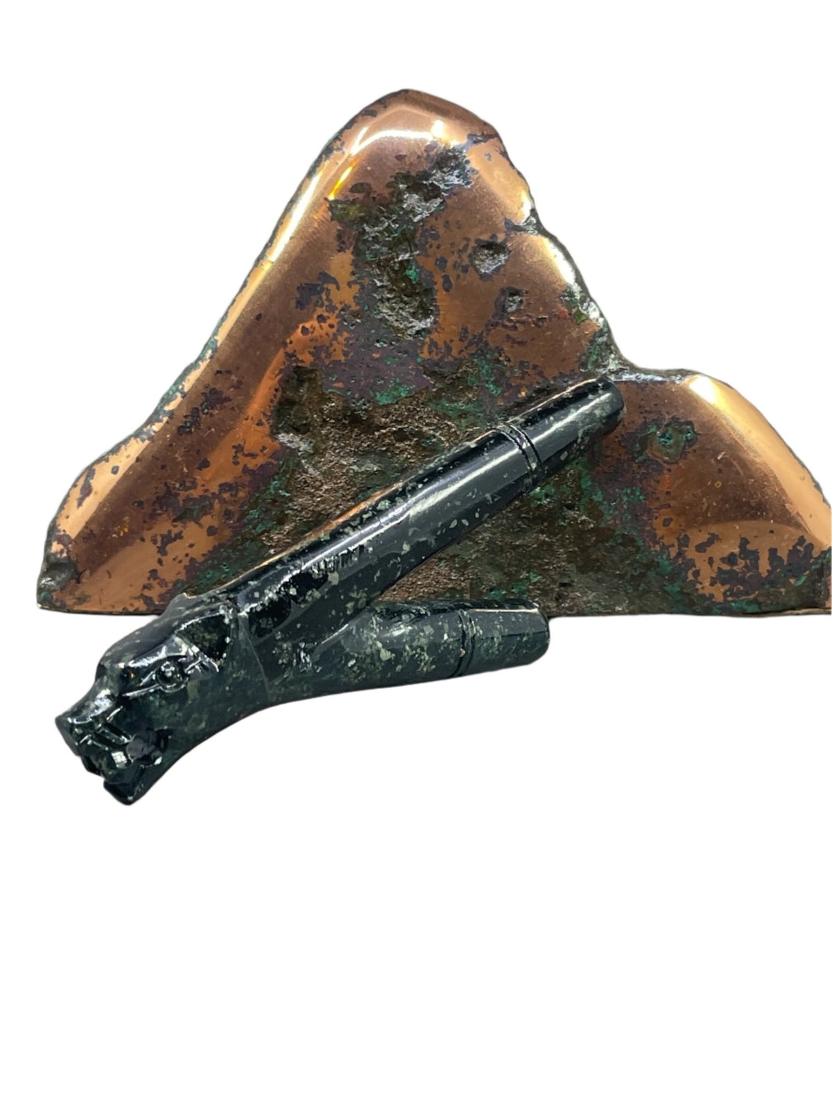 Serpentine Stone Jaguar Medicina Kuripe - Katukina.US KAT6151