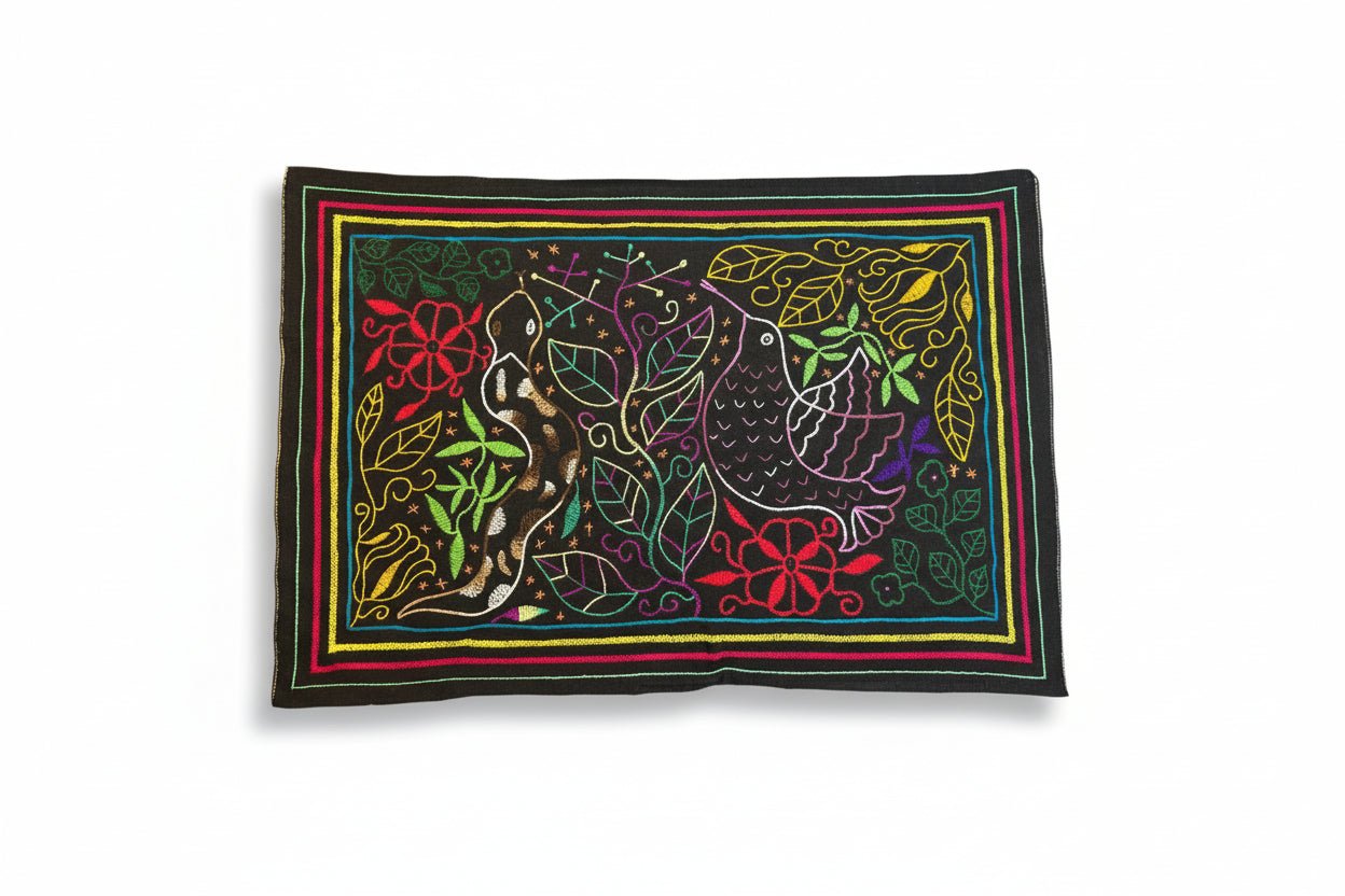 Shipibo - Conibo Embroidered Tapestry Altar Cloth - Katukina.US KAT6571