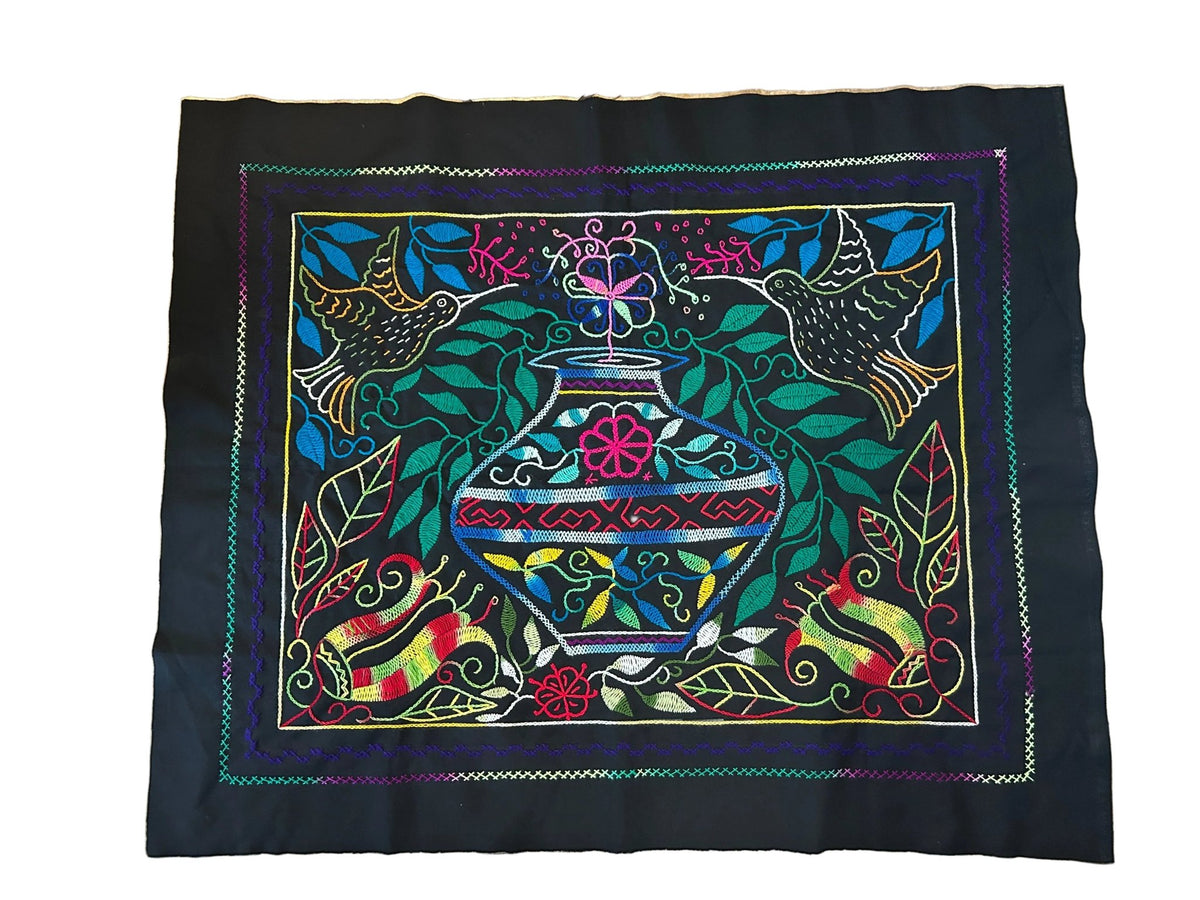 Shipibo - Conibo Embroidered Tapestry Altar Cloth - Katukina.US KAT6575