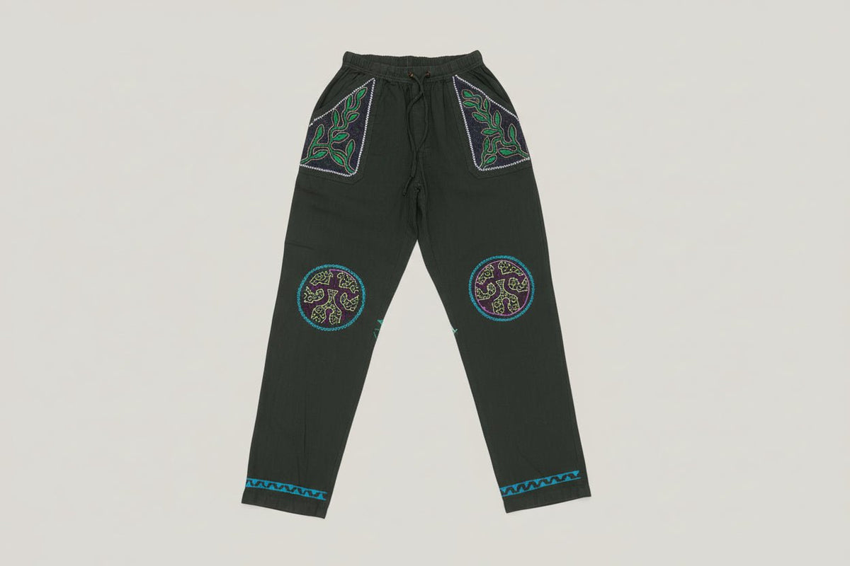 Shipibo Embroidered Drawstring Pants - Katukina.US KAT6569