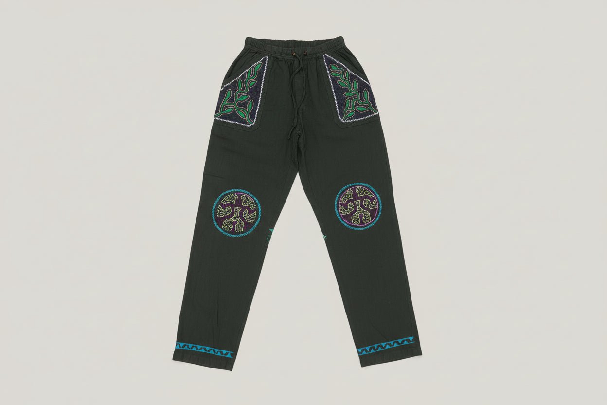 Shipibo Embroidered Drawstring Pants - Katukina.US KAT6569