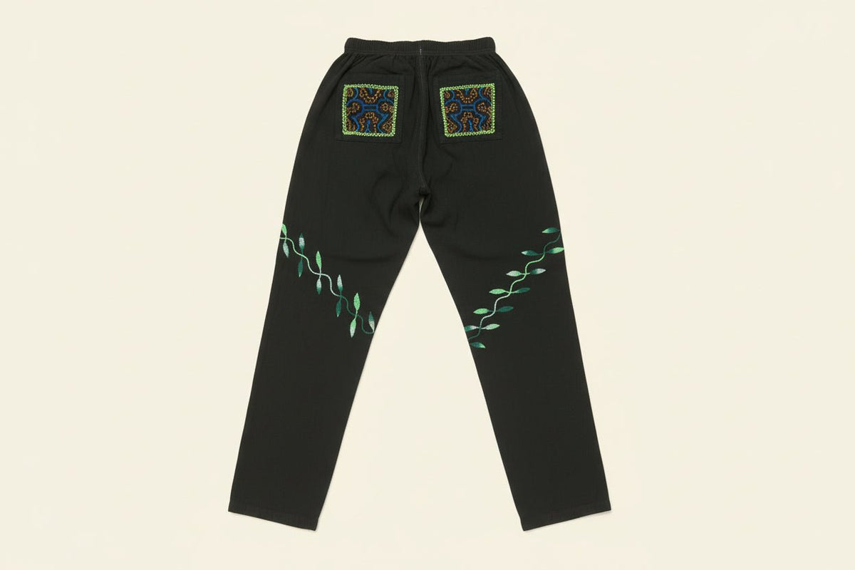 Shipibo Embroidered Drawstring Pants - Katukina.US KAT6569