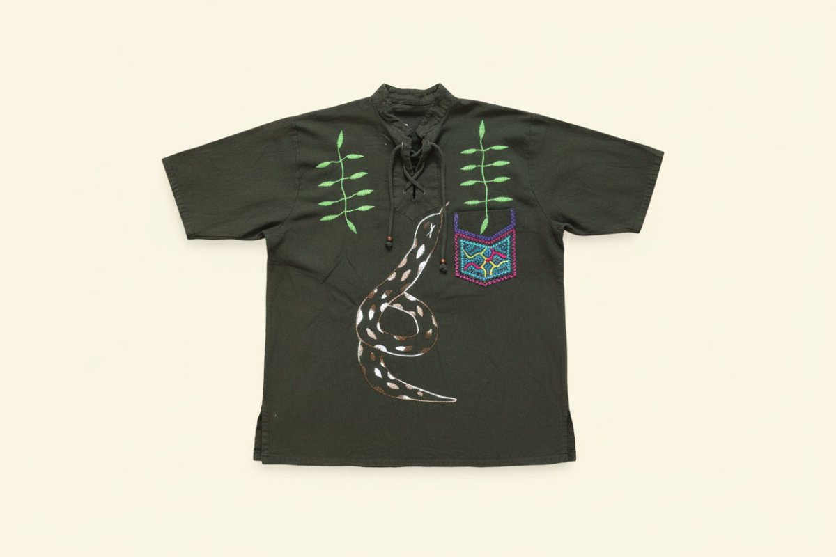 Shipibo Hand-Embroidered Tunic Shirt - Katukina.US KAT6563