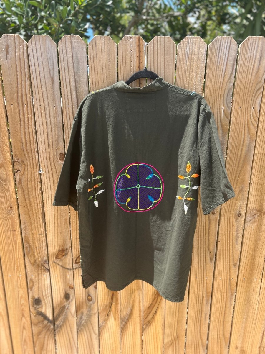 Shipibo Hand-Embroidered Tunic Shirt - Katukina.US KAT6564