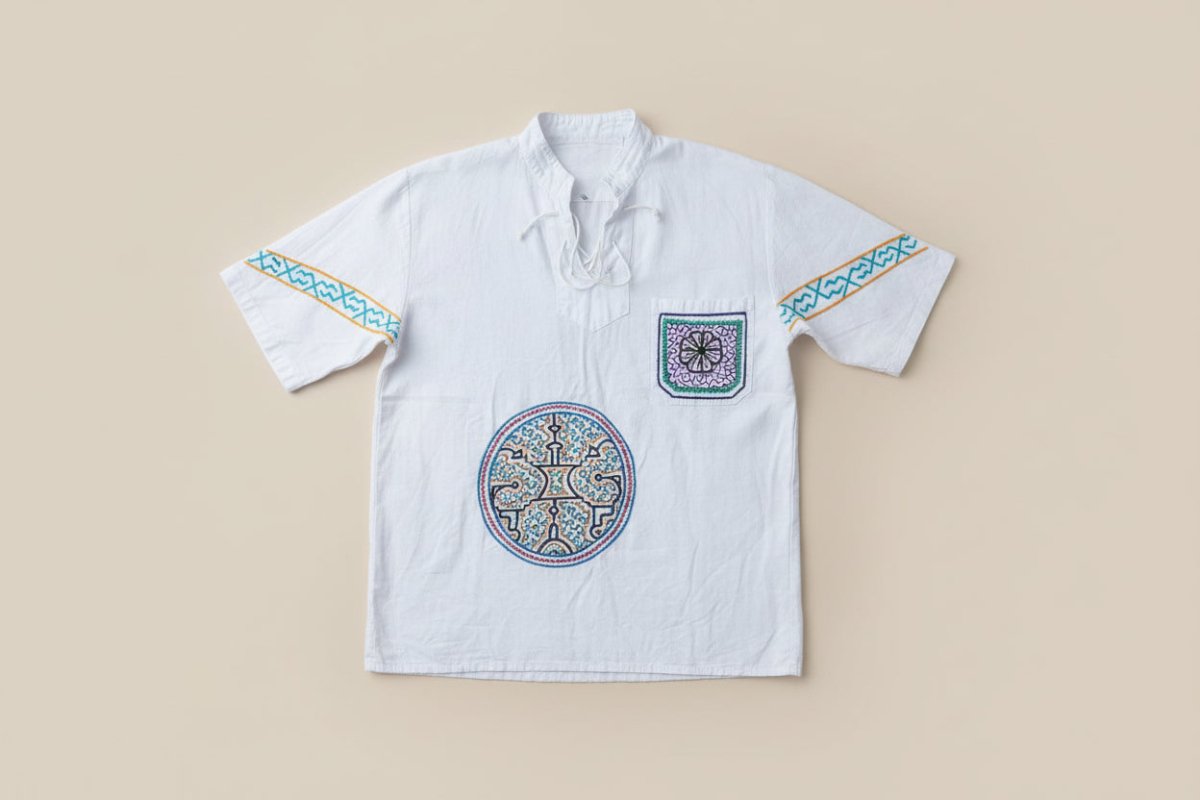 Shipibo Hand-Embroidered Tunic Shirt - Katukina.US KAT6565