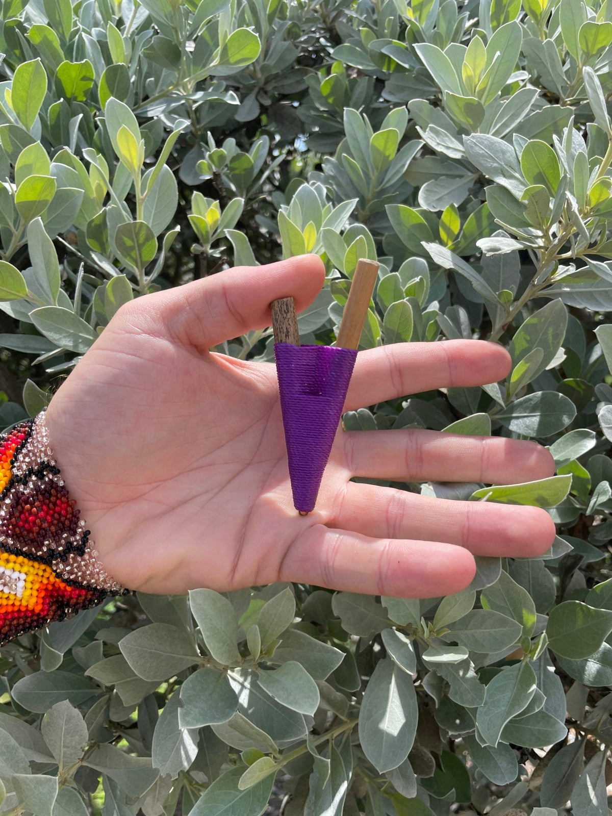 Small Bamboo Kuripe ~ Crown Chakra 💜 Purple - Katukina KAT2040