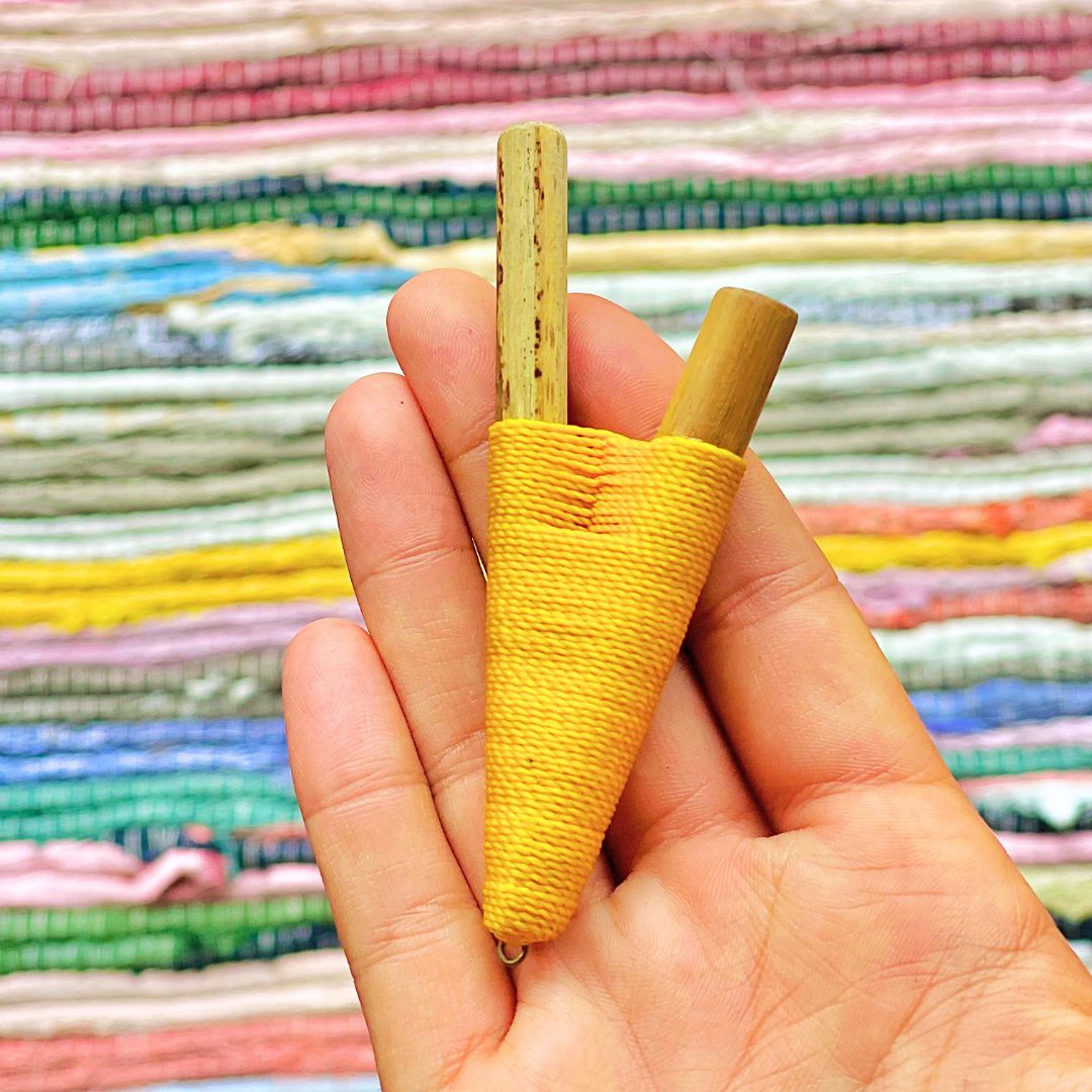 Solar Plexus Chakra 💛 Yellow Bamboo Kuripe - Katukina KAT2046