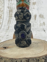 Glass and Clay Snuff Bottle - Katukina KAT1437